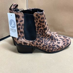 Leopard print boots
